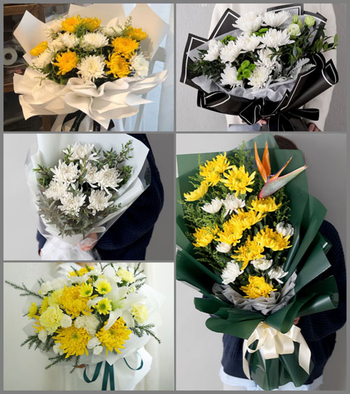 贵州六盘水盘县民主镇雨打河村白事花束代送